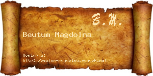 Beutum Magdolna névjegykártya
